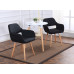 Nordic Desk Chair Fabric Backrest Solid Wood Dining Chair