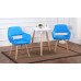 Nordic Desk Chair Fabric Backrest Solid Wood Dining Chair