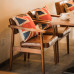 Modern Simple Solid Wood Dining Chair Retro Backrest Armchair