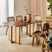 Vintage Wooden Dining Set Modern Rattan Bistro Table Walnut Vintage Wooden Dining Set Modern Rattan Bistro Table Walnut