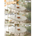 Creamy Monolithic Telescopic Round Dining Table for Small Spaces Creamy Monolithic Telescopic Round Dining Table for Small Spaces