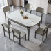 Colorful Stone Foldable Glass Dining Table Colorful Stone Foldable Glass Dining Table