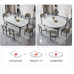 Colorful Stone Foldable Glass Dining Table Colorful Stone Foldable Glass Dining Table