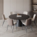 Black Round Rock Plate Table