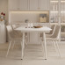 Modern Minimal Luxury Creamy Folding Circular Dining Table