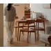Scandinavian Full Wood Dining Table Chairs Set Home Small Scale Japanese Natural Cherry Wood Furniture