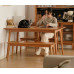 Scandinavian Full Wood Dining Table Chairs Set Home Small Scale Japanese Natural Cherry Wood Furniture