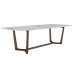 Solid Wood And Marble Table Rectangular Dining Table