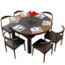 Stone Round Dining Table With Chair Combination