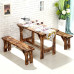 Anticorrosion Carbonated Solid Wood Dining Tables And Chairs Combination Anticorrosion Carbonated Solid Wood Dining Tables And Chairs Combination