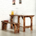 Anticorrosion Carbonated Solid Wood Dining Tables And Chairs Combination Anticorrosion Carbonated Solid Wood Dining Tables And Chairs Combination