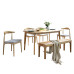 Solid Wood Dining Table And Chairs Combination Style 1