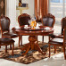 Retro Wood Dining Table And Chairs Combination