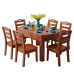 Modern Wood Dining Table Set Chinese Expandable Folding Rectangular Round Home Furniture