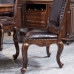 American Style Walnut Luxury Round Dining Table with Turntable Furniture Set