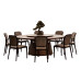 New Chinese Real Wood Dining Table Chair Set High End Hotel Cafe Private Room Round Table Electric Rotary Customized Furniture New Chinese Real Wood Dining Table Chair Set High End Hotel Cafe Private Room Round Table Electric Rotary Customized Furniture