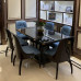 Italian Luxury Dining Room Set for Villa with 1 Table 6 Chairs Modern Hong Kong Style Furniture Italian Luxury Dining Room Set for Villa with 1 Table 6 Chairs Modern Hong Kong Style Furniture