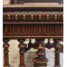 Vintage Carved Floral Dining Table Set