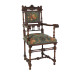 Vintage Carved Floral Dining Table Set