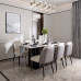 Modern Asian acrylic dining table chair set dining sample room hotel private room dining table luxury home furniture customization