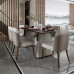 Modern Asian acrylic dining table chair set dining sample room hotel private room dining table luxury home furniture customization