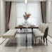 Modern Asian acrylic dining table chair set dining sample room hotel private room dining table luxury home furniture customization