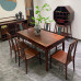 New Chinese Ebony Wood Dining Table Set for Home
