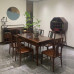 New Chinese Ebony Wood Dining Table Set for Home