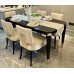 American Light Luxury Solid Expanding Table and Chair Set Modern Minimalist Rectangle Six Person Dining Table Furniture