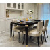 American Light Luxury Solid Expanding Table and Chair Set Modern Minimalist Rectangle Six Person Dining Table Furniture