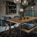 Nordic Retro Wood Dining Set