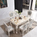 European style marble dining set furniture table small size rectangular home use