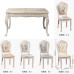 European style marble dining set furniture table small size rectangular home use