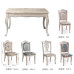 European style marble dining set furniture table small size rectangular home use