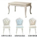 European style marble dining set furniture table small size rectangular home use