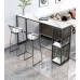 Home Rock Slate Bar Desk Lounge Balcony Relaxation Wall Windows Open Kitchen Sofa Partition Cabinet High Leg Table Chair