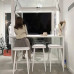 Wood Bar Table Balcony Home Divider High Stool Table Modern Minimalist White Wall Long Table Cafe Table Chair Wood Bar Table Balcony Home Divider High Stool Table Modern Minimalist White Wall Long Table Cafe Table Chair