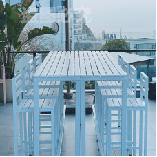 Outdoor Waterproof White Bar Table Chairs Outdoor Waterproof White Bar Table Chairs