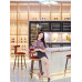 Luxury Bar Chairs Modern Chinese Styled Backless Counter Stools
