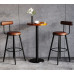 Nordic Bar Stool High Footstool Home Backrest