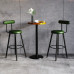 Nordic Bar Stool High Footstool Home Backrest