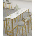 Nordic Marble Milk Tea Bar Table Commercial Bar High Stool Table Window Strip Table Home Balcony