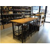 Iron Solid Wood Bar Table With Chairs High Stool