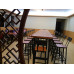 Iron Solid Wood Bar Table With Chairs High Stool