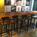 Iron Solid Wood Bar Table With Chairs High Stool