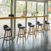 Wooden Bar Stool Swivel High Footstool Home Bar Chair European Style Bar Chair Front Desk High Foot Stool Fashionable Bar Stool