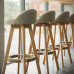 Wooden Bar Stool Swivel High Footstool Home Bar Chair European Style Bar Chair Front Desk High Foot Stool Fashionable Bar Stool