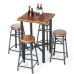 American Solid Wood Square Bar Bar Table Coffee Table Chair Set High Table American Solid Wood Square Bar Bar Table Coffee Table Chair Set High Table