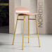 Nordic Upholstered Backbar Counterstool Home Bar Stool Modern Minimalist High Footstool Bar Chair Nordic Upholstered Backbar Counterstool Home Bar Stool Modern Minimalist High Footstool Bar Chair