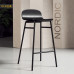 Nordic Upholstered Backbar Counterstool Home Bar Stool Modern Minimalist High Footstool Bar Chair Nordic Upholstered Backbar Counterstool Home Bar Stool Modern Minimalist High Footstool Bar Chair